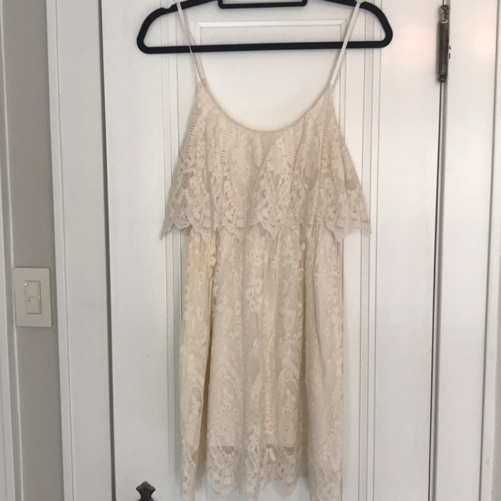 Strappy Two Tiered Lace Dress